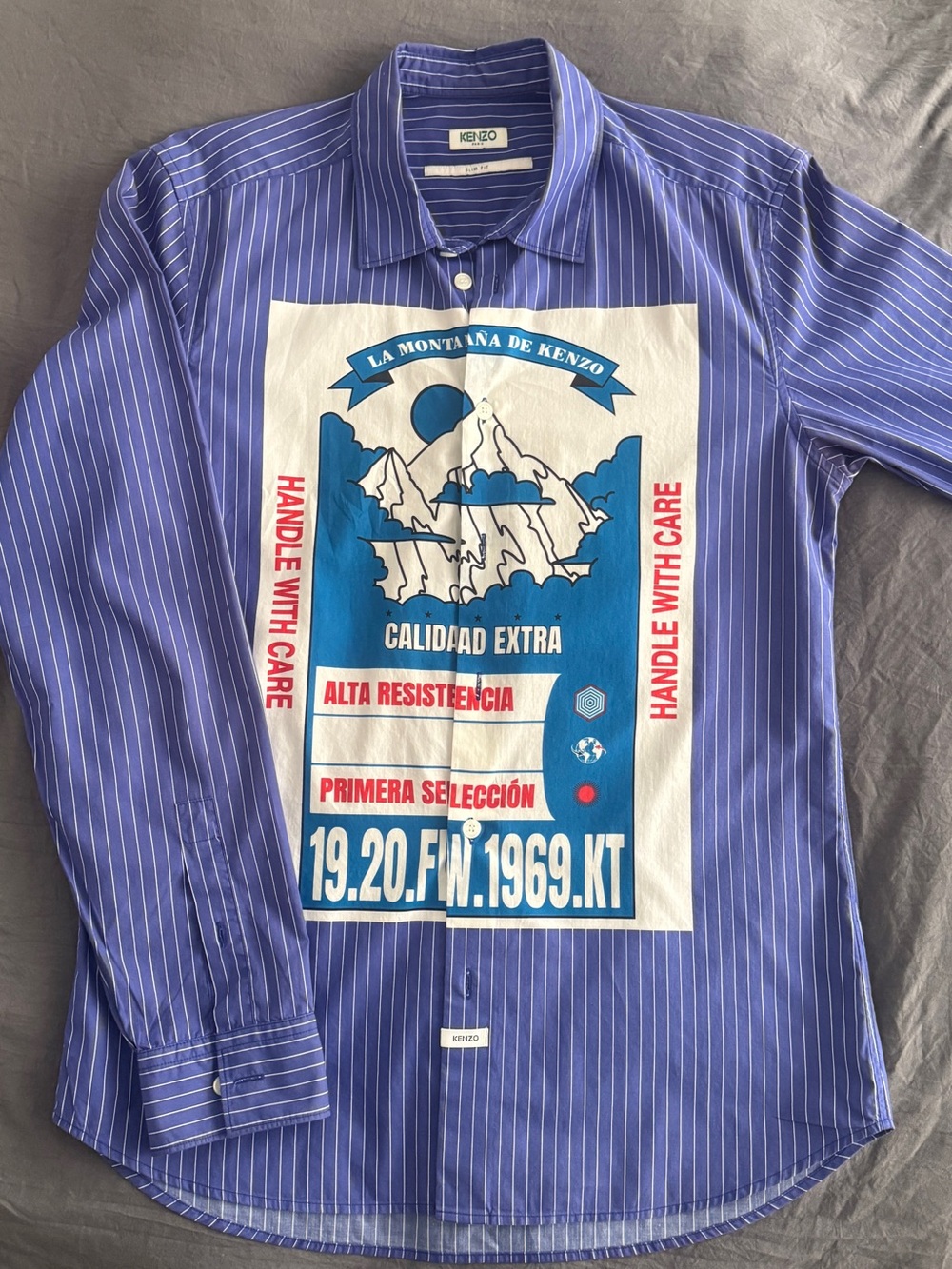 KENZO HANDLE WITH CARE BUTTON DOWN